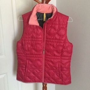 Lole Pink/Heather Gray Puffer Vest Sz Large 10/12